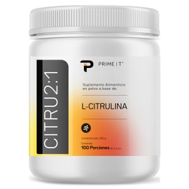 Primetech Nutrition L Citrulina Malato 21 Polvo CITRU21, 300 gr  CITRU21, Sin Sabor, Pre Entreno, 2 Partes De Citrulina Y 1 Parte Ácido Málico        