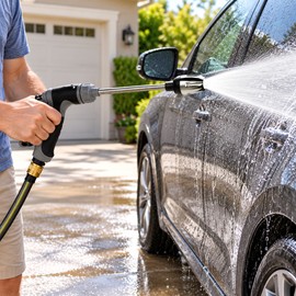 High-Pressure Car Wash Gun Foam Lance – Adjustable Spray Nozzle and Watering Tool for Car Washing, Garden and Outdoor Cleaning