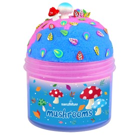 Sanzhituu Cloud Slime for Kids, Slime Kit for Girls Ages 8-12, 7oz. Kids Slime Set Party Kit Goodie Bag Stuffers with Cute Charms, Perfect for Birthday Gift for Girls and Boys (Pink & Blue)