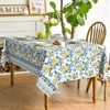 Artoid Mode Blue Lemon Iris Summer Table Cloth, Rectangular 140x220