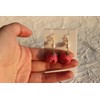 Pure natural flowers，Handcrafted Real Rose Drop Earrings with Pearl Accents,