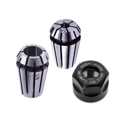 𝐋𝐮𝐨 𝐤𝐞 ER11 Spring Collet Nut Set - AAA Level High Precision ER11 1/8'' Collet + ER11 1/4'' Collet + ER11 Clamping Nut for CNC Engraving Mechine/Lathe Milling Tool