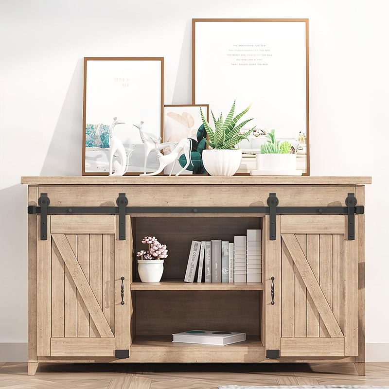 ZEKOO 7FT Super Mini Sliding Barn Door Hardware Kit for