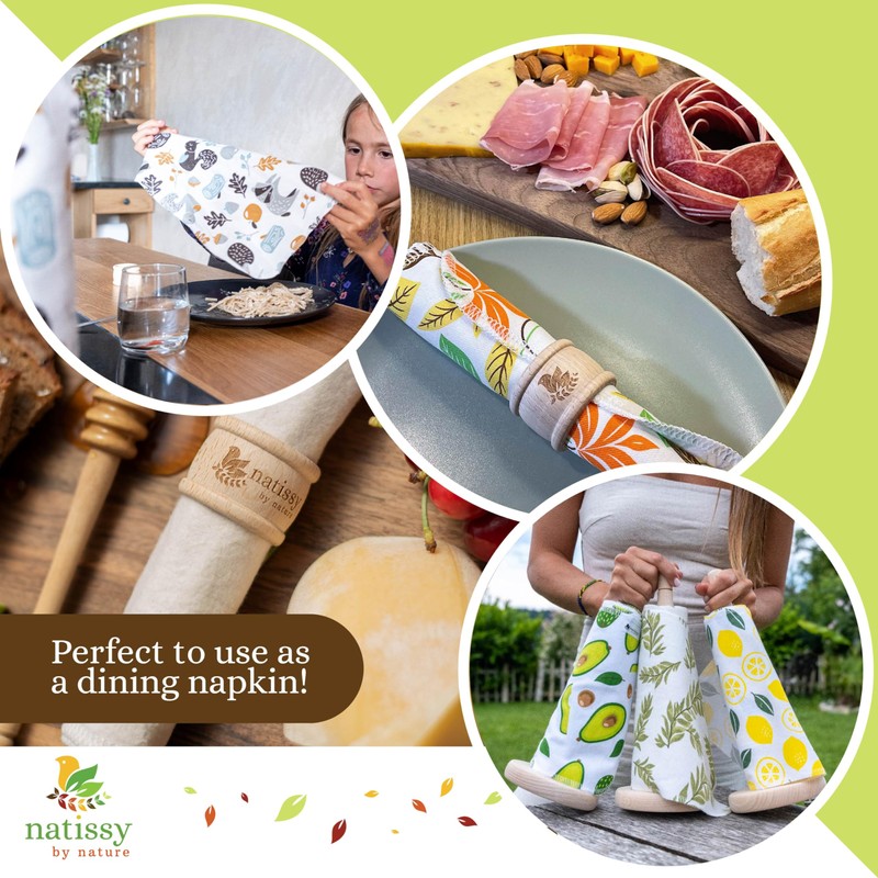 Reusable Cotton Kitchen Rolls, Pack of 10, Washable Kitchen Rolls