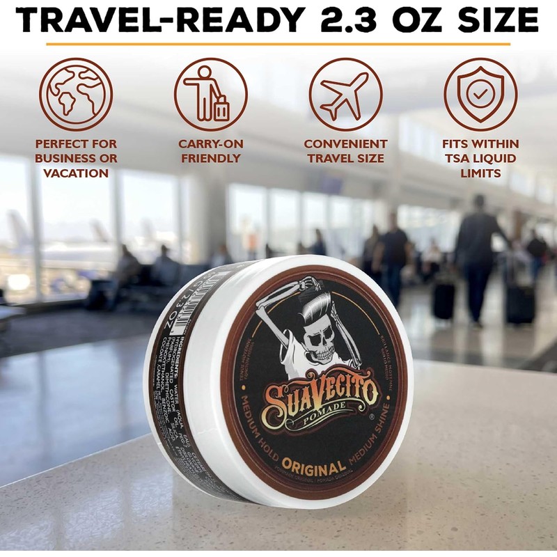 Suavecito Pomade Original Cera Para Cabello de Fijacion Media Brillo