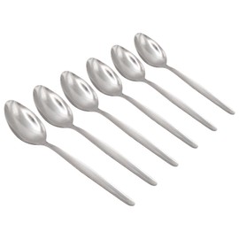 Argon Tableware Economy Stainless Steel Dessert Spoons - 19cm - Pack of 6 - Silver Dining Table Spoon High Polished Soup Spoons Dishwasher Safe 6-Piece Dinner Spoons Cutlery Set