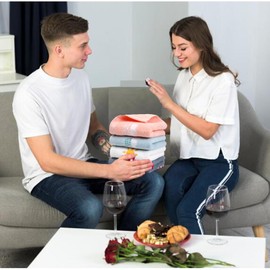 GANILITY Face Cloth, Set of 4 Coloured Cartoon Hand Towels, Cotton Washcloths, Terry Towelling Wash Mitt 25 x 50 cm