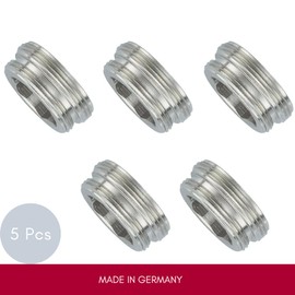 Schläfer 632515-5 pieces, M 24 x 1 outer/M 22 x 1 outside, compatible Neoperl reduction, (reducer), universal adapter metal M22/M24, mounting adapter/transition piece for outlets on fittings.