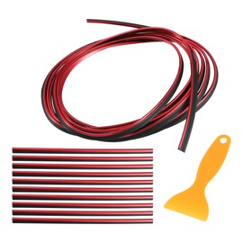 X AUTOHAUX Car Vent Outlet Trims, Insert Strip Line, 9.84ft, Red, 1 Set