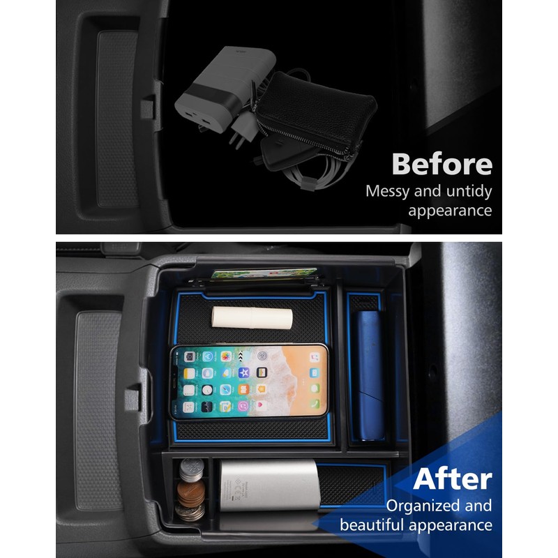 FIILINES Center Console Organizer for Kia Carnival MPV 2022-2025, ABS