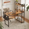 Treesland 55 Inch Computer Desk with Storage Shelves, L Shaped