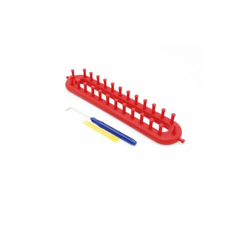 26 cm Red, Knitting Looms Set with Hook Needle, Round