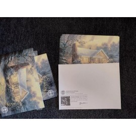 Thomas Kinkade Lot of 6 Cards "Christmas Cottage" Large 5x7" E396