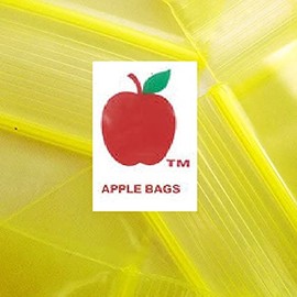 1000 PACK APPLE BRAND BAGGIES MINI 2mil CLEAR BAGS 1000 resealable plastic (12510-S Yellow)