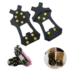 AGOOL Ice Cleats Snow Traction Cleats Crampons for Shoe and Boots Non-Slip Overshoe for Walking on Snow and Ice Rubber Walking Cleats Anti Slip Crampons