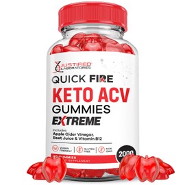 Quick Fire Keto ACV Gummies Extreme 2000MG QuickFire Keto Gummies Apple Cider Vinegar Formulated with Pomegranate Beet Juice Powder B12 Vegan Non GMO 60 Gummys