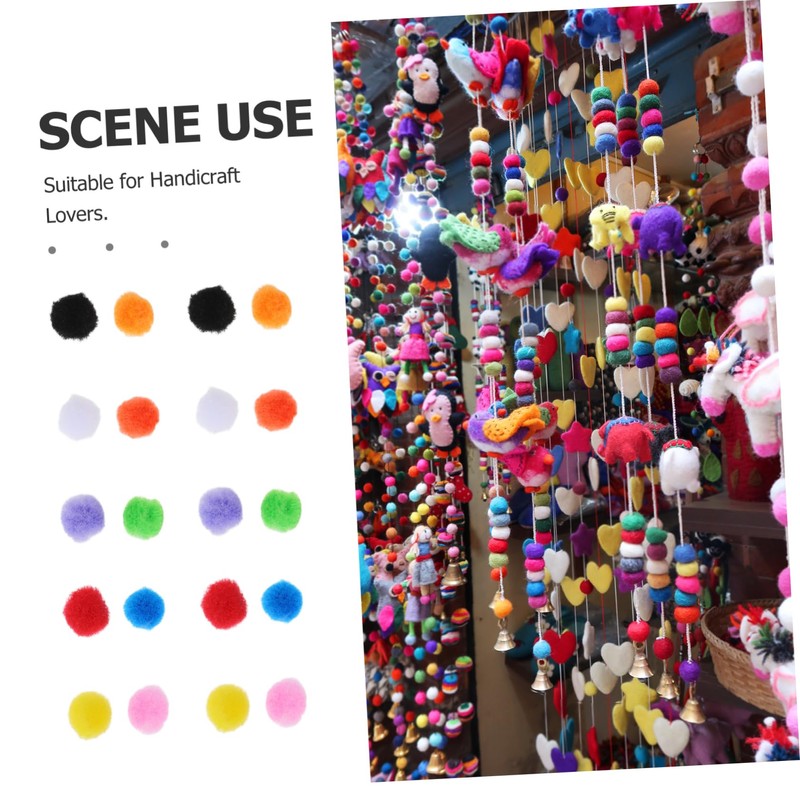 Operitacx Craft Decorations Bulk Mini Fluffy Pompoms Pompon Balls for