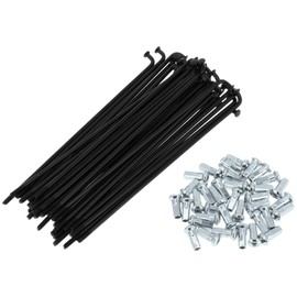 A ABSOPRO Bicycle Spokes 12G 136mm Length Bike Wheel Spokes Carbon Steel Black 1 Set