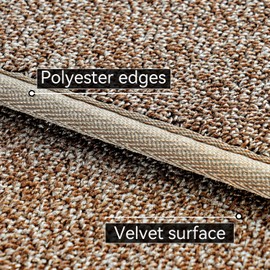 AREDO Runner Rug with Non Slip Rubber Backing, Washable Soft Floor Carpet for Kitchen, Hallway, Entryway Indoor, Bedroom, Laundry, Low Pile Area Rugs, Solid color with Pointillism style, 2*6 ft BROWN