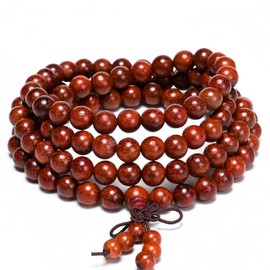 Fireosma Mala Beads 108 8mm Wooden Beads Mala Necklace Beads Bracelet for Men and Women, Prayer Beads Meditation Beads Buddhist Beads or Wear Jewelry, For Gifts for Yourself or Friends and Family.
