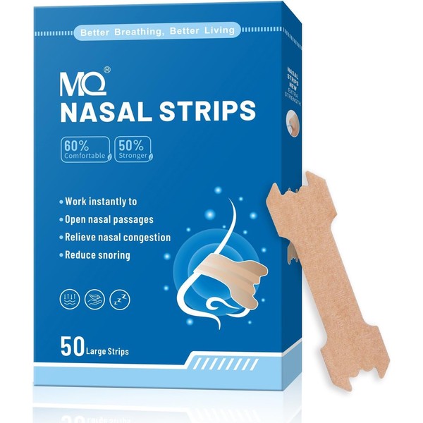 MQ 50pcs Nasal Strips for Snoring, Nose Strips for Breathing,