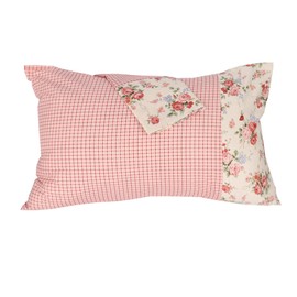 100% Cotton Checkered Pillowcases Queen Size,2 Pack Soft Breathable Red Pillow Sham, Decorative Pillow Case Covers,20" X 30"