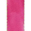 Caspari Pink & Green Reversible Satin Wired Ribbon - Three