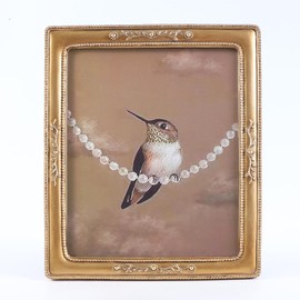 SIKOO 8x10 Vintage Picture Frame Bronze Gold Antique Picture Frame Tabletop and Wall Mount Display Floral Vintage Wall Decor Art Gallery