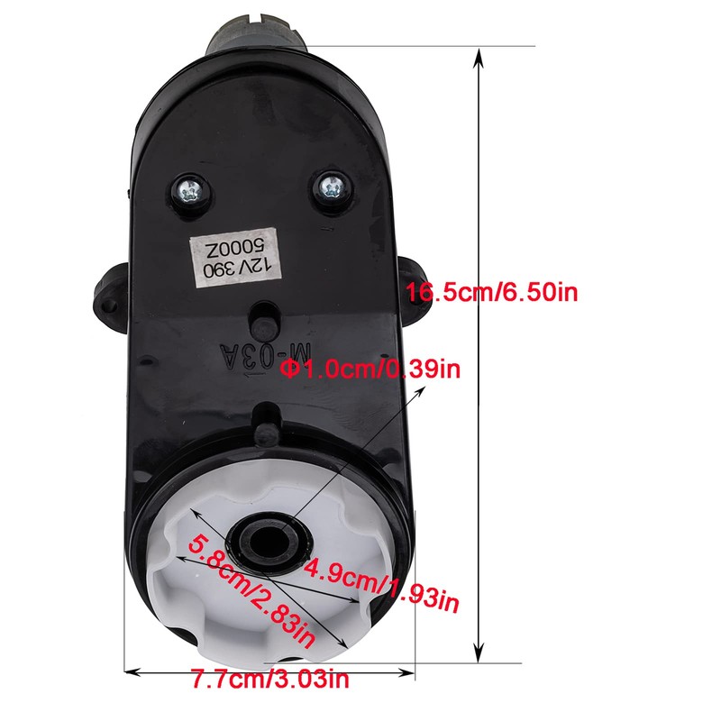 weelye Steering Gearbox with Motor RS390 12 Volt 5000 Aperture