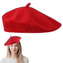 Rakiuty Beret, Beret, Beret Hat, Women's Beret Hat, Peaked Cap Beret, Beret Hat, Beret Hat, Women's Beret, Beret Cap, Red, red