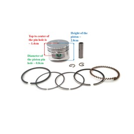 Yamasco Piston Kit Ringset 13101 ZM5 -000 13101 ZM5 030 for Honda GX31 HHE31 °C Rear, FG100 UMK431 WX10 – 4 Stroke Chinese 139 °F Engine