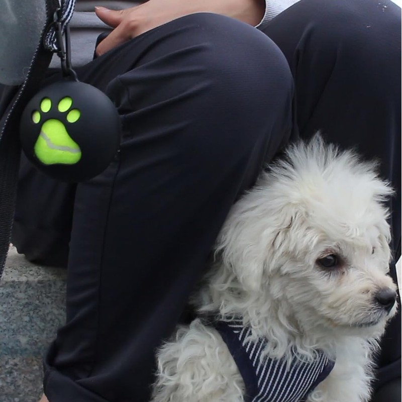 Dog Accessory Ball Holder - Leash Attachment, Lightweight Silicone for