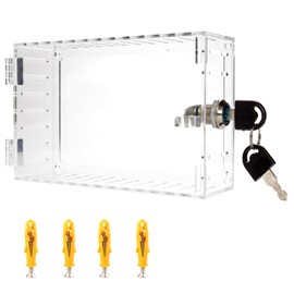 Thermostat Lock Box Universal Thermostat Cover Thermostat Lock Box with Key Large Thermostat Guard Thermostat Cover with Lock Fits Thermostats 7''*4.72''*2.2'' Or Smaller