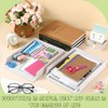 Leelosp 2 Pcs File Organizer for Desk White Letter Tray