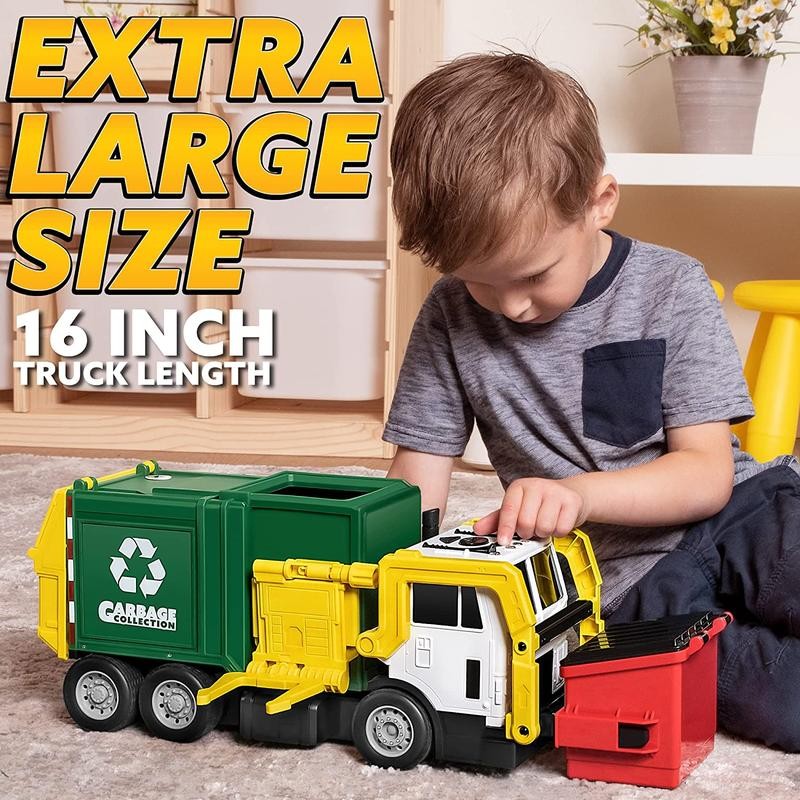 Extra Large Garbage Truck Toy Set With Sound And Light,