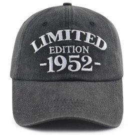 Xullaxth 72th Birthday Gifts for Women Men, Limited Edition 1952 Party Supplies Hat, Adjustable Cotton Embroidered 72 Year Old Baseball Cap, Funny Birthday Retirement Gifts for Dad Mom Grandpa Grandma