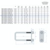 SUPROD U-bolt M10 with clamping plate and stop nuts, Sliphilfe