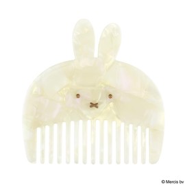 Dick Bruna MF46825 Die-Cut Comb, Miffy Comb, Comb, Brush, Acrylic, Marble, Shell Style, Adult, Cute, Stylish, Cute, Thin, Portable