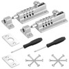 2Pcs Combination Locking Bolt, Heavy Duty Gate Bolt with Screws,