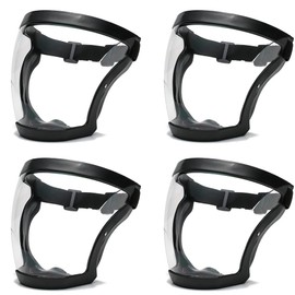 Magik 2-4 Pc Full Face Shield Protective Anti-fog Transparent High-Definition Cover (4 Pack)