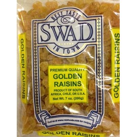 Swad Premium Quality Golden Raisins 7 Oz., 200g, Indian Groceries