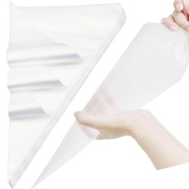 HOMYTOP XXL 23 Inch Extra Large Piping Bags 200 Pack - Disposable Pastry Bags - Thick Anti-Burst Pastry Icing Frosting Piping Bags For Decorating Cupcakes Cakes Cookies (Large 23 Inch-200 Pack)