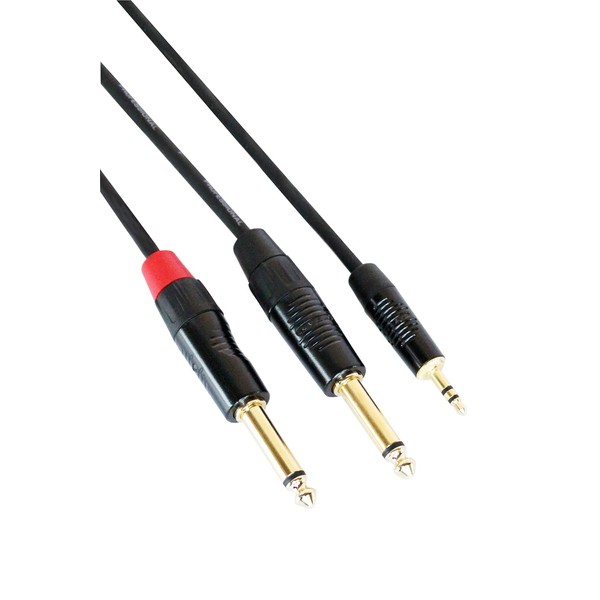 Digiflex HIN-1K-2P-25 25 Foot Pro Splitter Cable -Mini TRS to