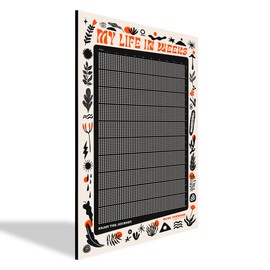 Blink Forward Track Your Life in Weeks – 11”x17” Life Calendar for Growth Mindset, Goal Setting & Intentional Living – Countdown Calendar & Habit Tracker – Premium Aluminum Wall Decor