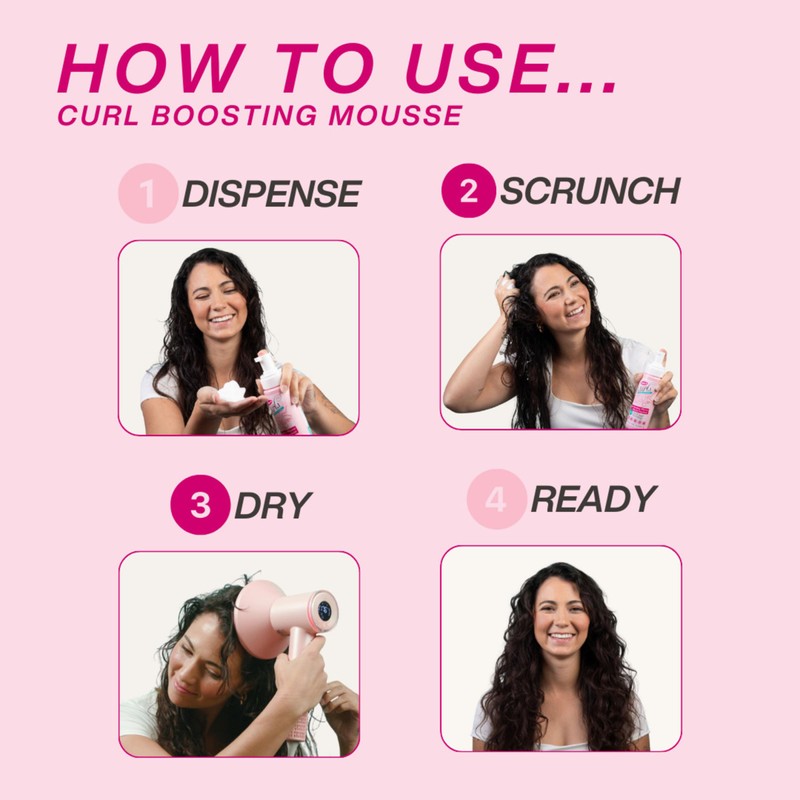 Dippity Do Girls With Curls Curl Enhancing Mousse, Light, 3-in-1