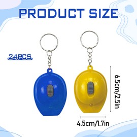 24 Pcs Construction Party Favors Keychains, Mini Construction Hat LED Flashlight Keychain for Construction Birthday Themed Party Supplies Gifts Goodie Bag Fillers Prize Supplies（Yellow & Blue）
