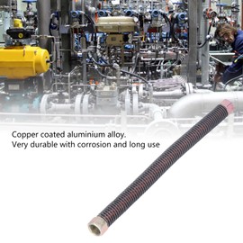 Air Exhaust Pipe, Aluminum Alloy Air Compressor Exhaust Tube Discharge Hose Connector Pipe Connecting Tube 12mm (Machine Tube 1051)