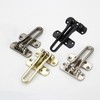 Heavy-Duty Door Security Latch & Double Lock for Entrance & Window Protection Door Silver