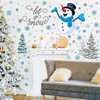 Soaoo 63 Pcs Winter Wall Decals Snowflakes Wall Stickers Removable