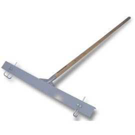 MARSHALLTOWN Gauge Rakes, 24 Inch Length, Lightweight Powder-Coated Aluminum Construction, Adjustable up to 2 Inches, 60 Inch Tampered Ash Handle, Made In The USA, GR24
